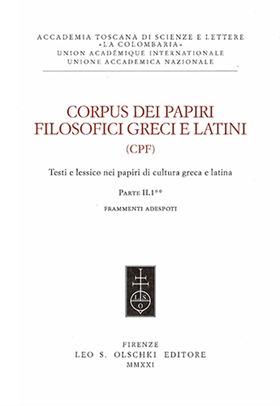 9788822268105-Corpus dei papiri filosofici greci e latini.